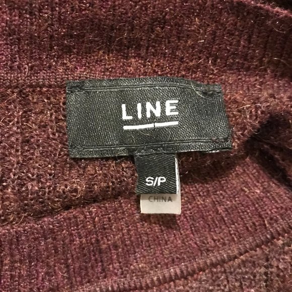 Anthropologie Line the Label Wool and Alpaca Puff Sleeve Sweater Pullover Size S - Picture 2 of 7